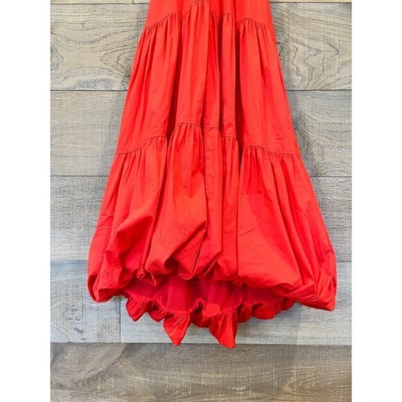 NWOT CINQ A SEPT Maisey Puffed Sleeve Tiered Open-Back Dress SIZE 2 - Picture 7 of 11